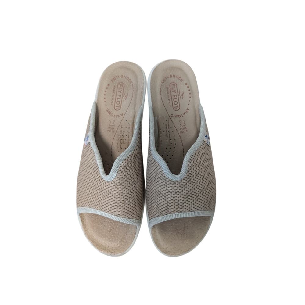FLYFLOT Women's Cloth Wedge slip on sandal/shoes, Slides, size 39;/7.5